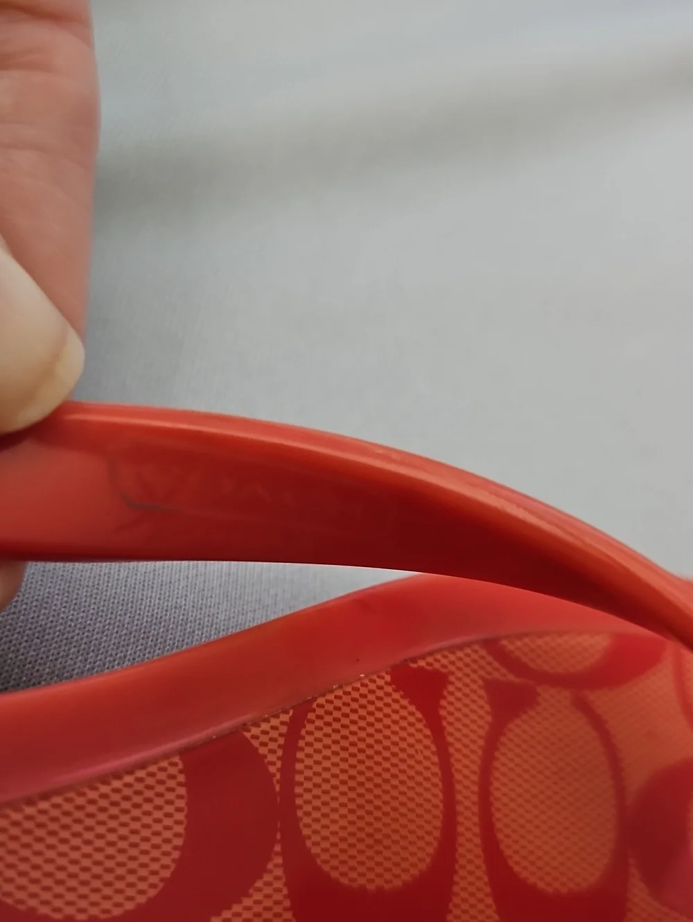 Coach Jelly Flip Flop Sandals, Coral, Size ?8
